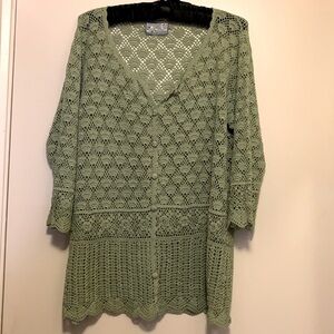 NWOT Cotton Crocheted Cardigan